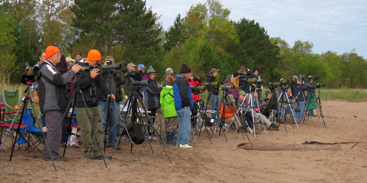 WI Point 2018 9 22 6393 birders on beach