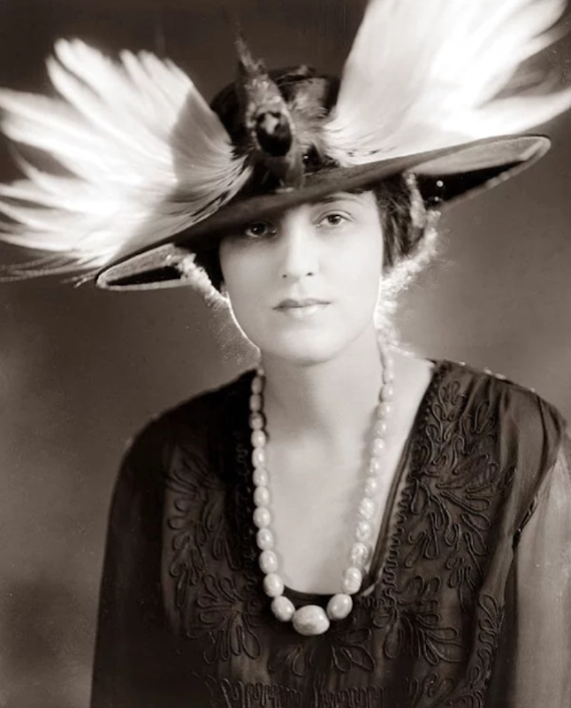 Woman in Feathered Hat
